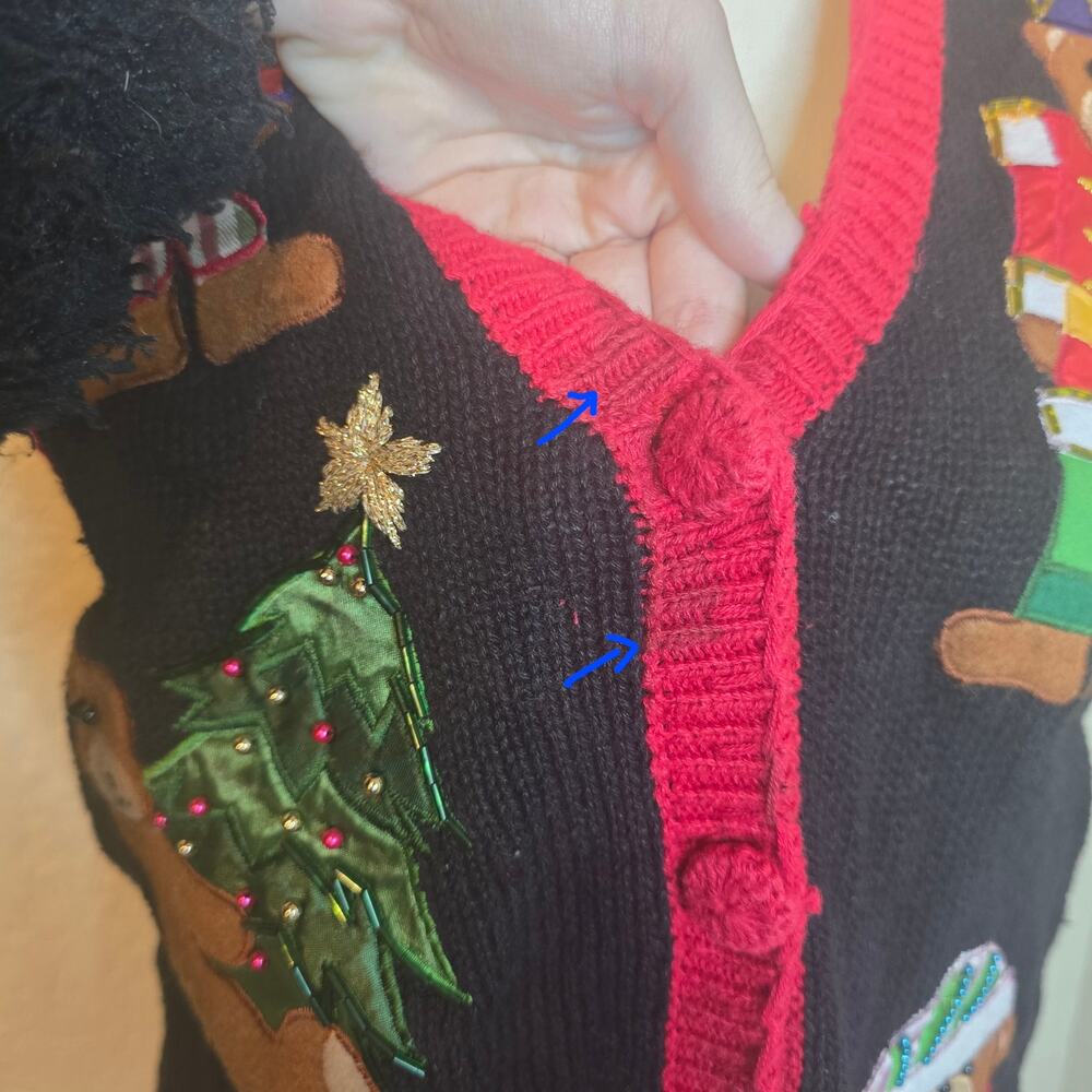 Vintage Nutcracker Black Ugly Christmas Sweater V… - image 4